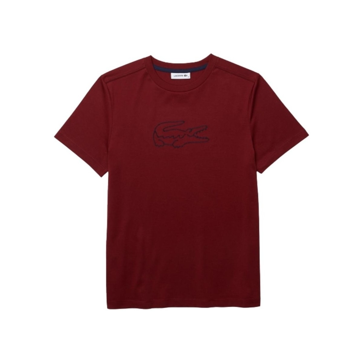 Vêtements Femme T-shirts & Polos Lacoste T shirt  Femme Col Rond Ref 54790 J9P Bordeaux Rouge