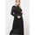 Vêtements Femme Robes Georgedé Robe Liliane Noir Longue Avec Ceinture Noir