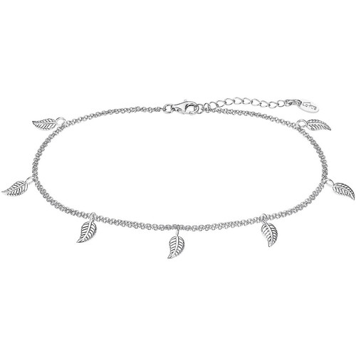 Montres & Bijoux Femme Bracelets Lotus Chaine de cheville  Silver feuilles Blanc
