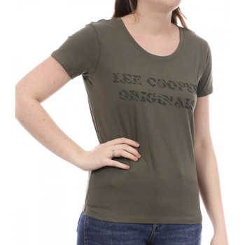Vêtements Femme T-shirts Billabong manches courtes Lee Cooper LEE-009429 Kaki