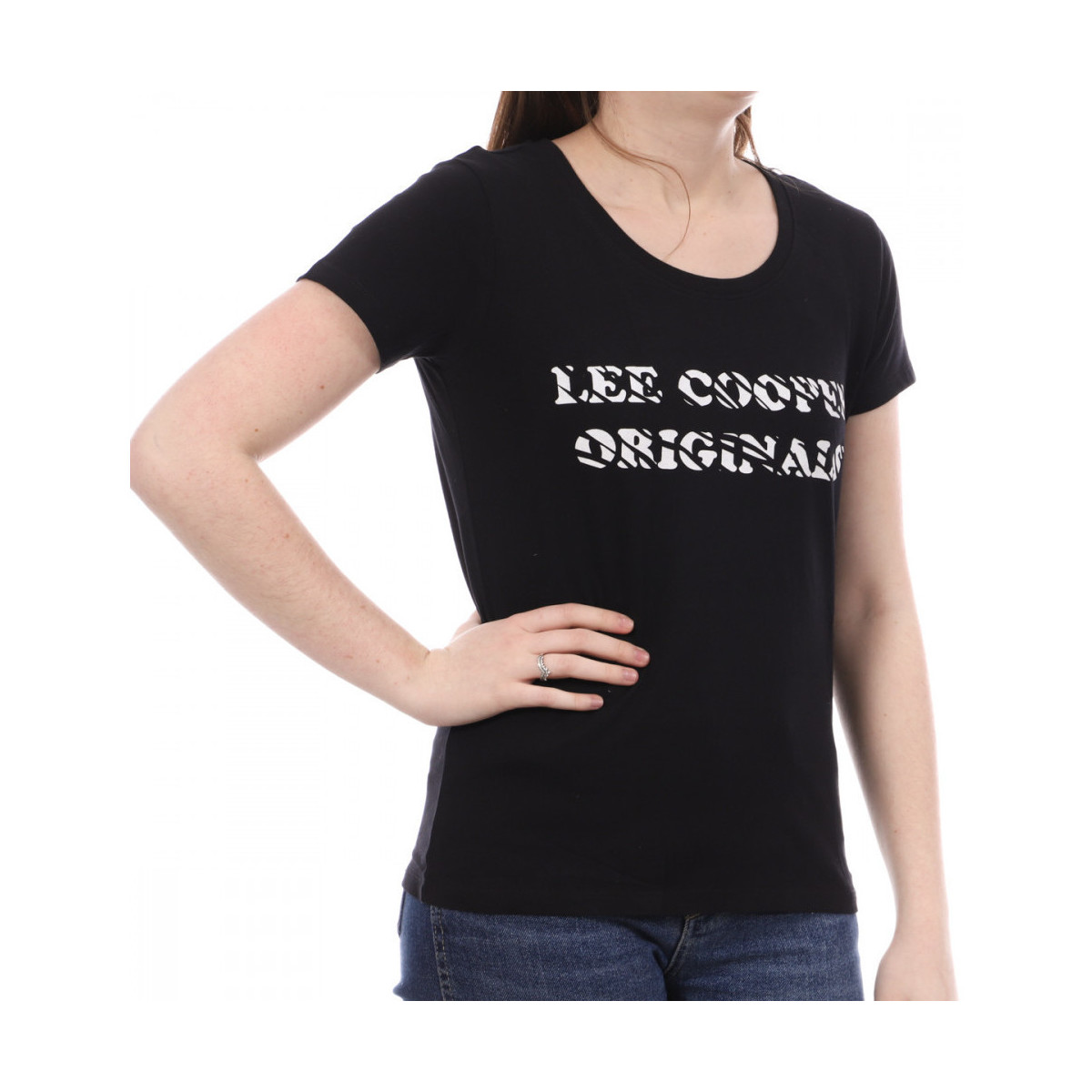 Vêtements Femme T-shirts & Polos Lee Cooper LEE-009429 Noir