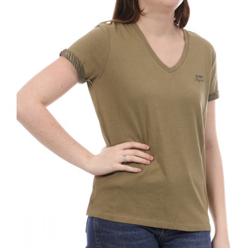 Vêtements Femme T-shirts Billabong manches courtes Lee Cooper LEE-009515 Kaki