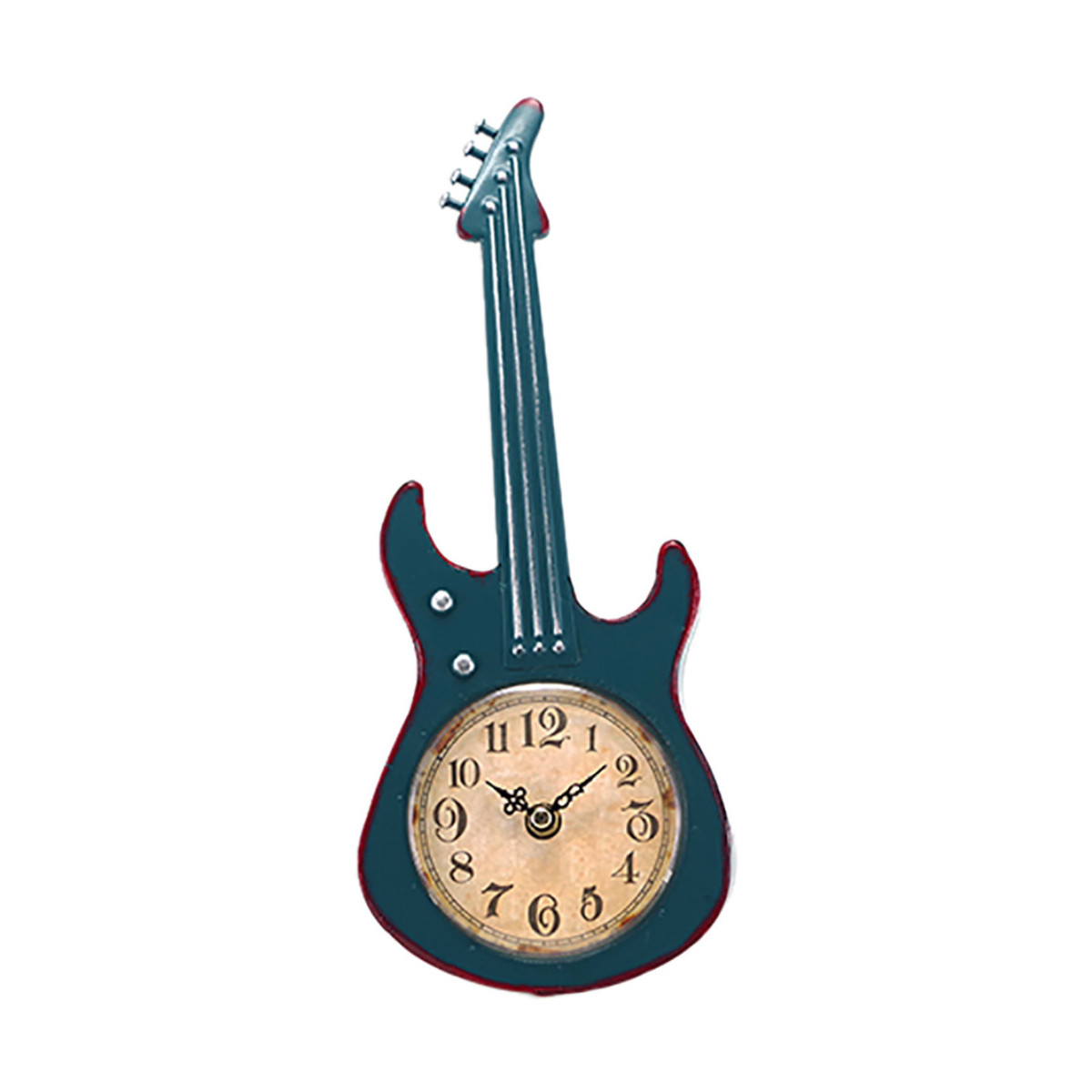 Maison & Déco Horloges Faye Pendule Guitare en métal Bleu
