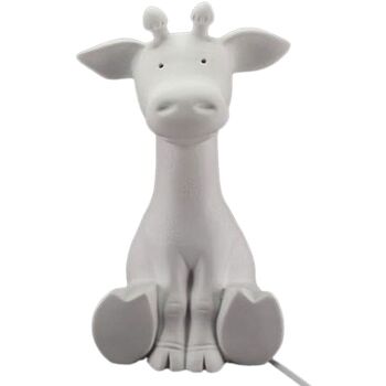 Maison & Déco Love Corsica Plateau Vide Faye Lampe à poser en porcelaine blanche girafe 30 cm Blanc