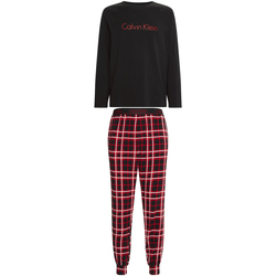 Vêtements Homme Pyjamas / Chemises de nuit Calvin Klein Jeans Pyjama long coton Rouge et noir