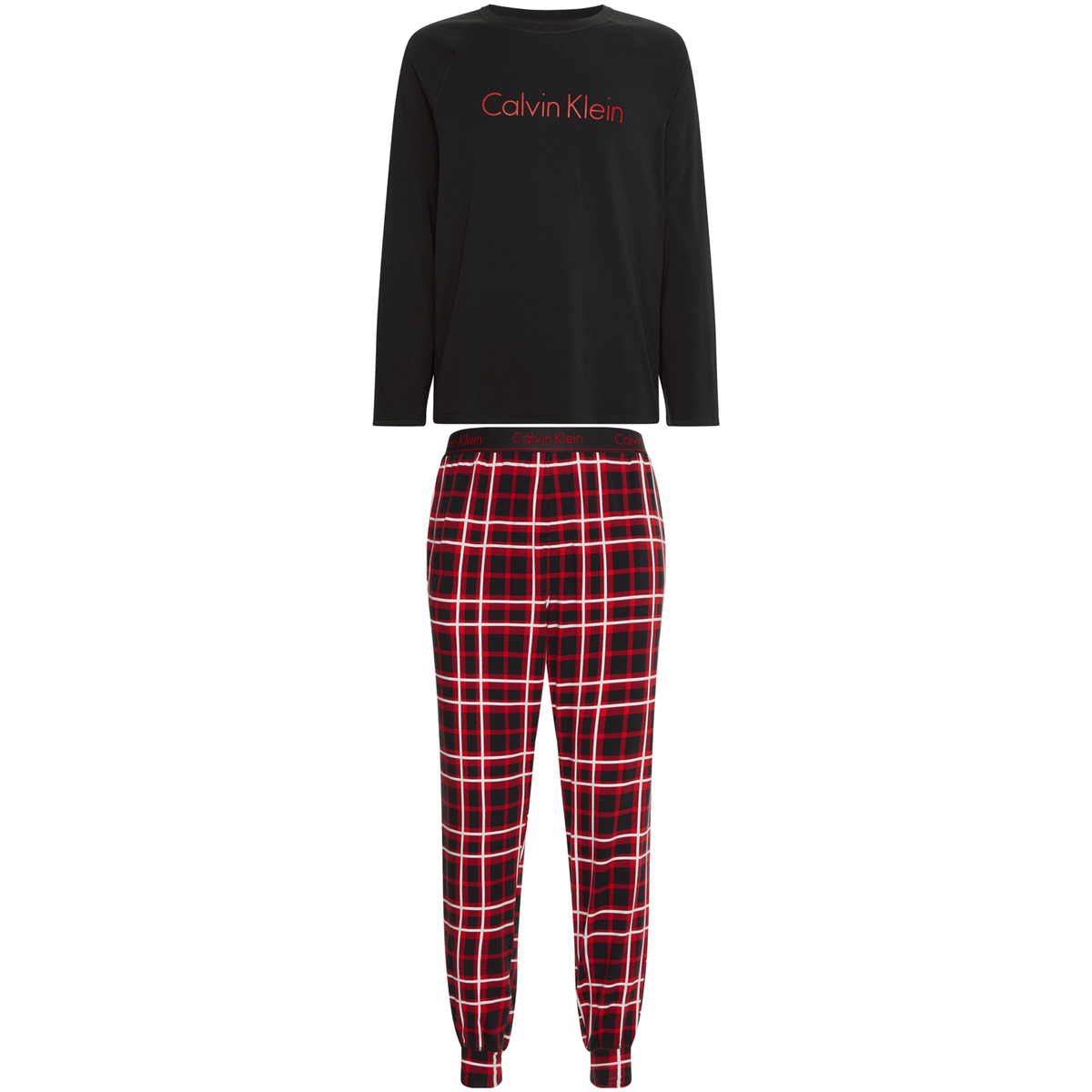 Vêtements Homme Pyjamas / Chemises de nuit Calvin Klein Jeans Pyjama long coton Rouge