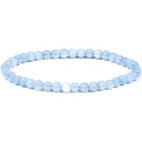 Montres & Bijoux Bracelets Phoenix Import Bracelet élastique pierres d'Aigue marine Bleu