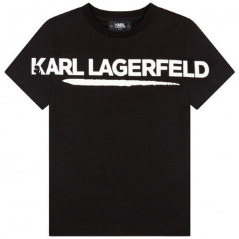 Vêtements Enfant T-shirts & Polos Karl Lagerfeld Tee shirt junior  noir Z25336/09B - 12 ANS Noir