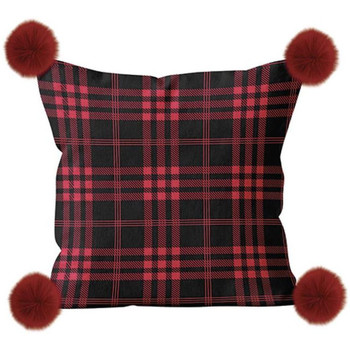 Hall In The Wall Coussins Soleil D'Ocre Tartan Rouge