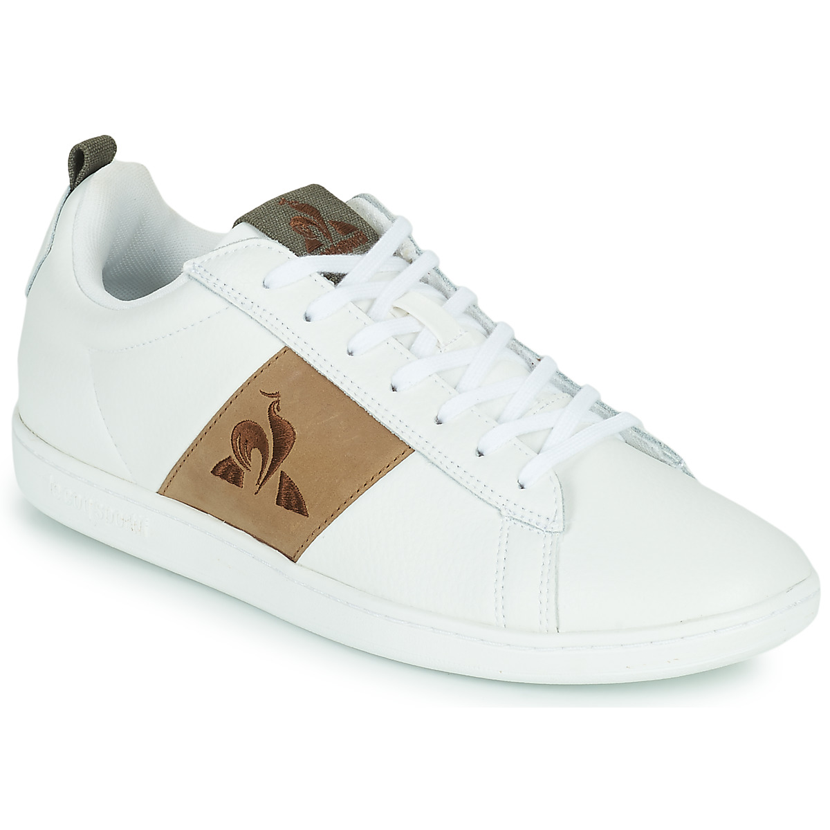 Chaussures Homme Baskets basses Le Coq Sportif COURTCLASSIC WORKWEAR LEATHER Blanc / Marron