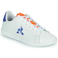 Chaussures Enfant Baskets basses Le Coq Sportif COURTSET GS SPORT Blanc / Orange / Bleu