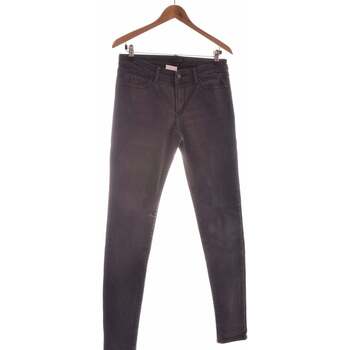 jeans uniqlo  jean droit femme  36 - t1 - s gris 