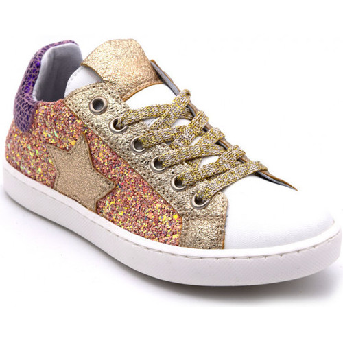 Chaussures Fille Baskets mode Reqin's sakina mix glitter Rose