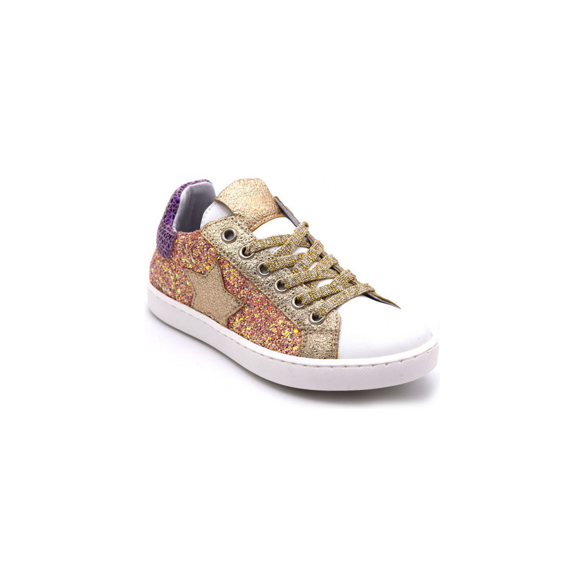 Chaussures Fille Baskets mode Reqin's sakina mix glitter Rose