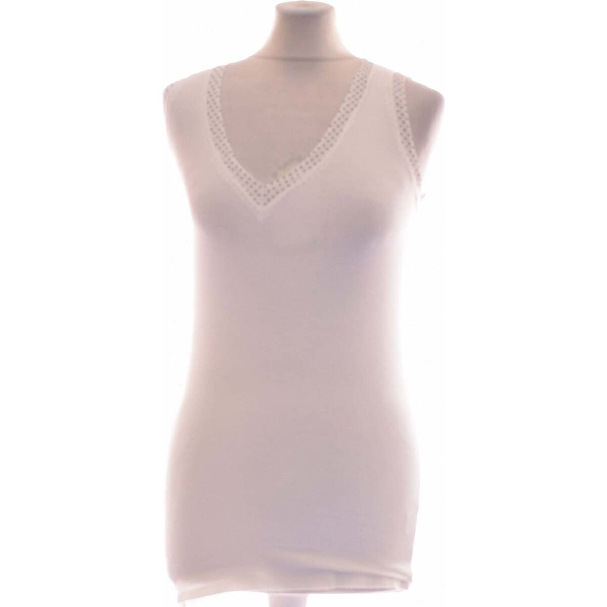 Vêtements Femme heavier weight than a normal T shirt débardeur  34 - T0 - XS Blanc Blanc