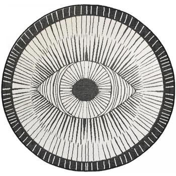 Maison & Déco Textiles d'extérieur Jadorel Tapis exterieur Ext Cosmic Reversible Noir 160x160 rond cm Noir