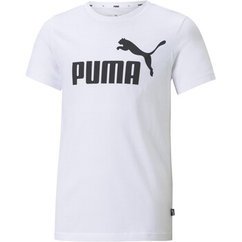 Vêtements Fille Yanlarda ve kenarlarda PUMA Formstripe desenleri Puma ESS Logo Blanc