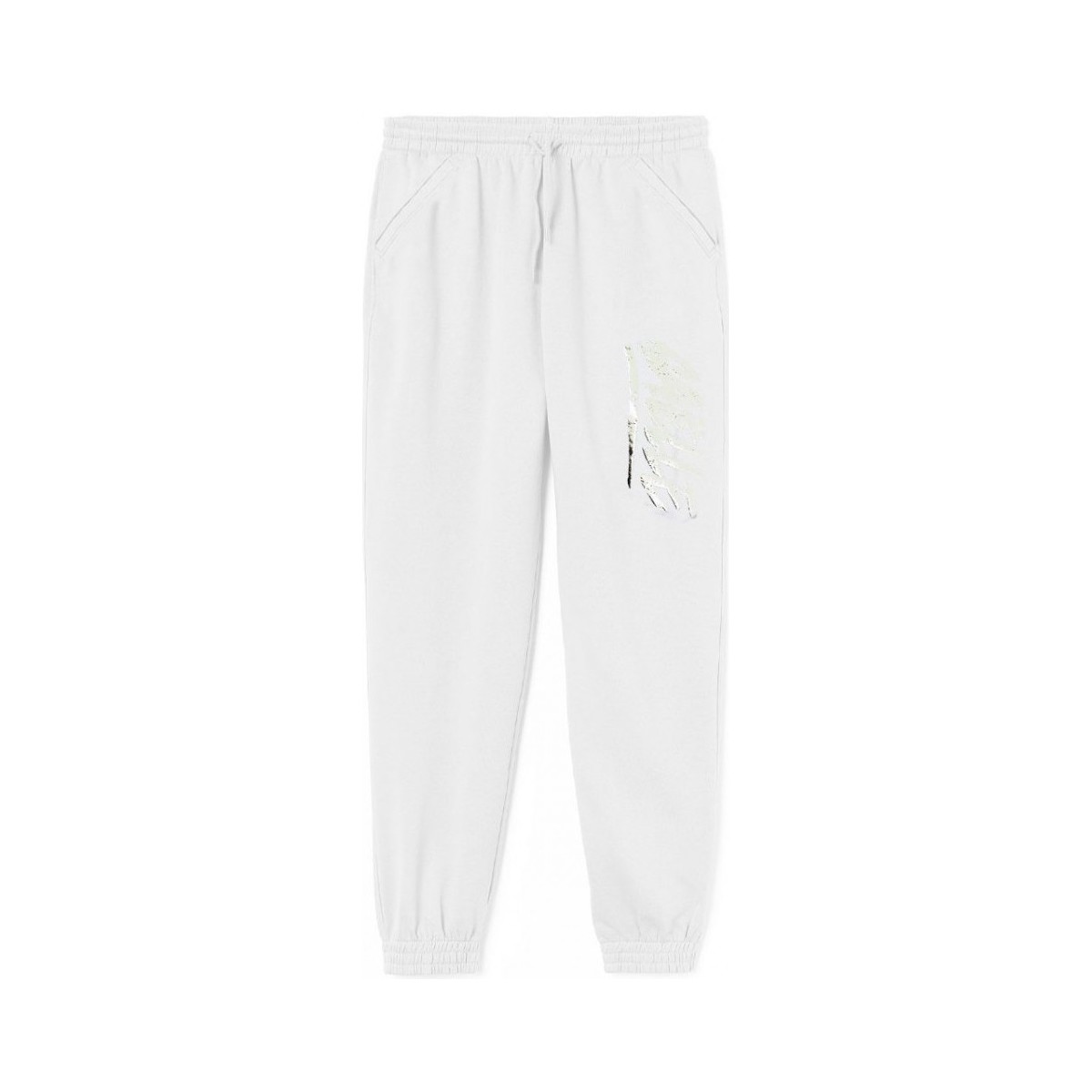 Vêtements Femme Jeans GaËlle Paris Pantalon molletonn avec imprim blanc Blanc