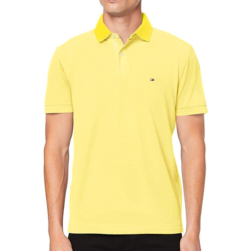 Vêtements Homme Dotted Collared Polo Shirt Tommy Hilfiger MW0MW10779 Jaune