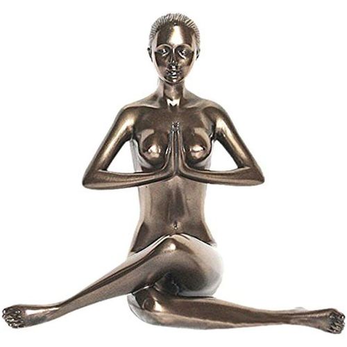 Maison & Déco Presse Papier Danseuse Sur Parastone Statuette Yoga Anjali Mudra Jaune