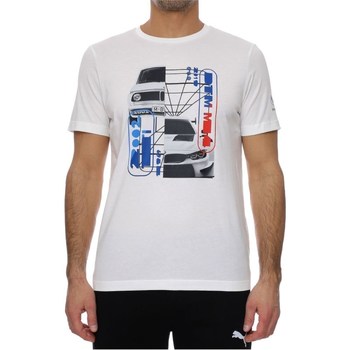 Vêtements Homme T-shirts manches courtes Puma Bmw Motorsport Graphic Tee Blanc, Noir