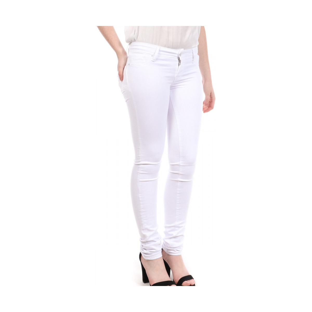 Vêtements Femme Jeans slim Teddy Smith 30110906D Blanc