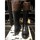 Chaussures Femme Bottes ville Samoa bottes cavalière 'Samoa' en cuir noir et marron taille 38 Noir