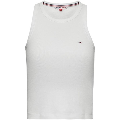 Vêtements Femme T-shirts & Polos Tommy Jeans Top  Femme Ref 55534 Blanc Blanc