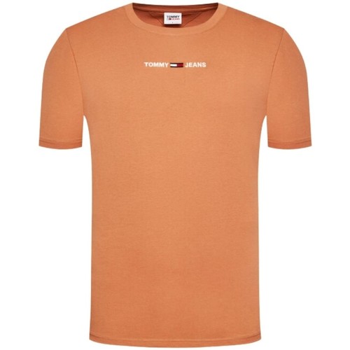 Vêtements Homme T-shirts & Polos Tommy Jeans T Shirt Homme  Ref 55456 Orange Orange