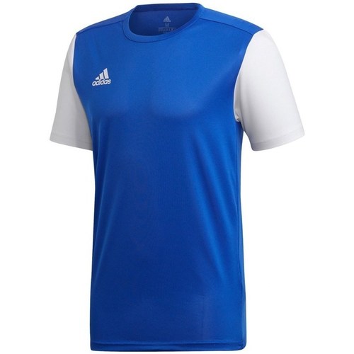 Vêtements Garçon T-shirts manches courtes adidas Originals Junior Estro 19 Bleu, Blanc