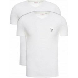 Vêtements Homme T-shirts & Polos Guess Pack de 2 Tee shirts  col v blanc  U97G03JR003 Blanc