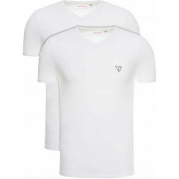Vêtements Homme T-shirts & Polos Guess Pack de 2 Tee shirts  col v blanc  U97G03JR003 Blanc
