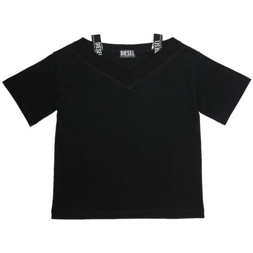 Vêtements Fille Diesel J00618-00YI9 TWORKI-K900 Noir - Vêtements T-shirts manches courtes Enfant 55 