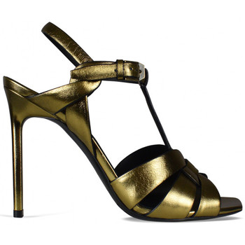 Chaussures Femme Saint Laurent ripped-detail roll-neck top Saint Laurent Sandales Tribute Or