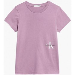 Vêtements Fille T-shirts & Polos Calvin Klein Jeans IG0IG01297 MONOGRAM T-SHIRT-VCB Rose