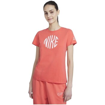 Vêtements Femme T-shirts manches courtes Nike Logo Orange