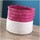 Maison & Déco Paniers / boites et corbeilles Casâme Panier bicolore blanc et rose en corde Beige
