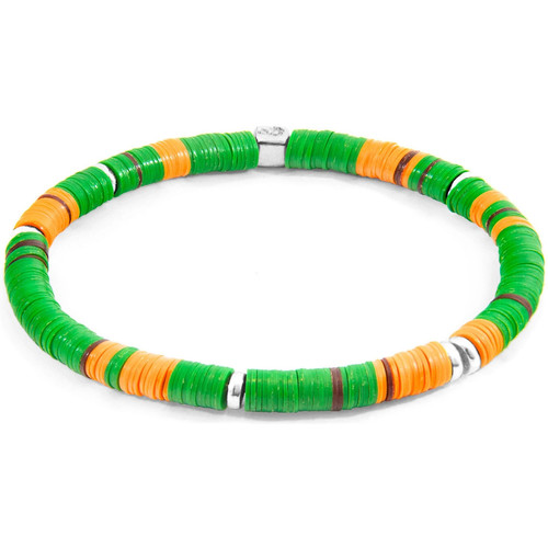 Montres & Bijoux Homme Bracelets Bracelet Cromer Argent Et Bracelet Malawi Argent Et Disque De Vinyle Vert