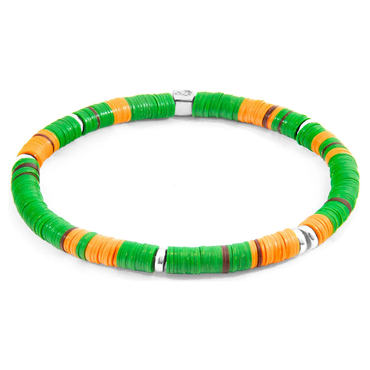 Loints Of Holla Bracelets Anchor & Crew Bracelet Malawi Argent Et Disque De Vinyle Vert