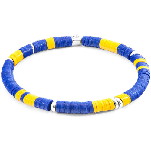 Besaces / Sacs bandoulière Homme Bracelets Anchor & Crew Bracelet Malawi Argent Et Disque De Vinyle Bleu