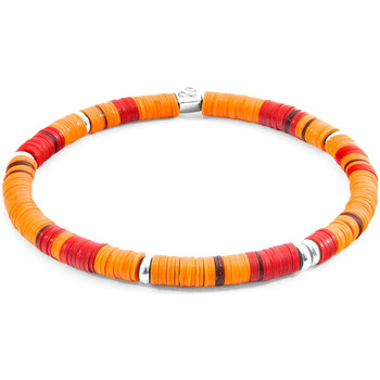 Montres & Bijoux Homme Bracelets Anchor & Crew Bracelet Malawi Argent Et Disque De Vinyle Orange