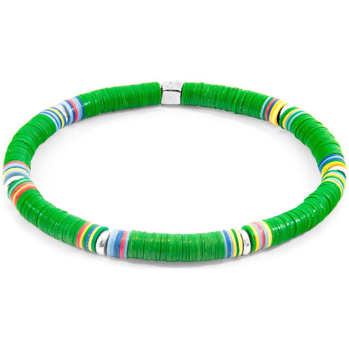 Montres & Bijoux Homme Bracelets Sélection homme à moins de 70 Bracelet Nakuru Argent Et Disque De Vinyle Vert