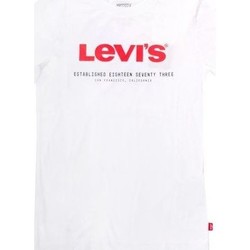 Vêtements Enfant Bermudas Jeans 'IVY' blu Levi's 91E054 GRAPHIC TEE-001 WHITE Blanc
