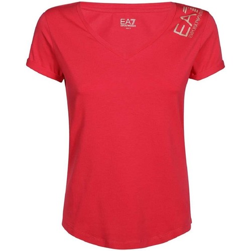 Vêtements Femme T-shirts & Polos Ea7 Emporio Armani short T-shirt femme EA7 3ltt07 TCR Rouge