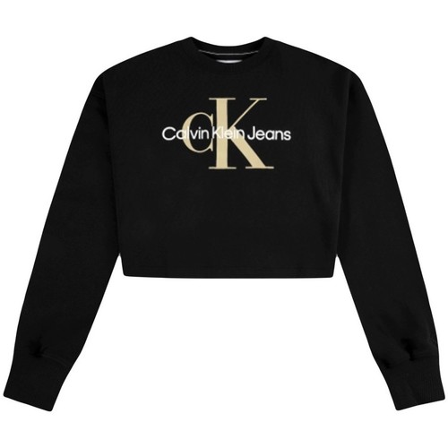 Vêtements Femme Sweats Calvin Klein Jeans Distressed Monogramme Noir