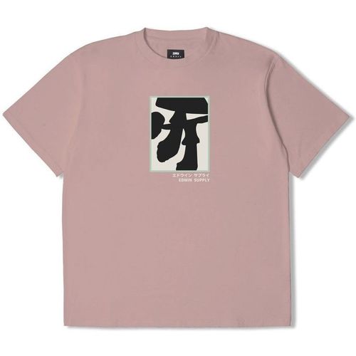 Vêtements Tableaux / toiles Edwin T-shirt  Shrooms Rose