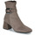 Chaussures Femme Bottines JB Martin VAGUE TOILE SUEDE STRETCH TAUPE