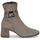 Chaussures Femme Bottines JB Martin VAGUE TOILE SUEDE STRETCH TAUPE