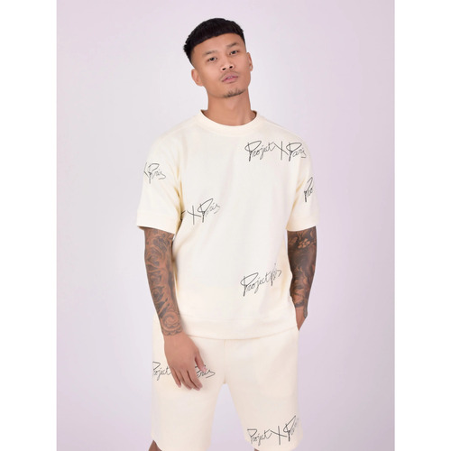 Vêtements Homme jordan mj jumpman fleece pullover hoodie cardigan with logo diesel pullover palmer Tee Shirt 2210205 Blanc