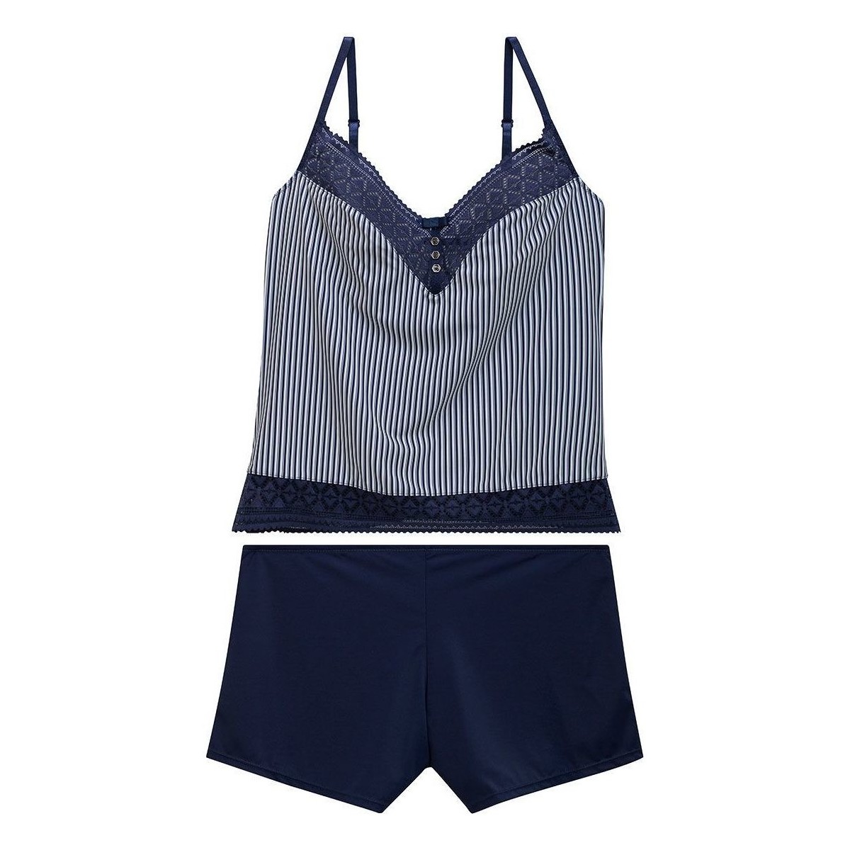 Vêtements Femme Pyjamas / Chemises de nuit Pomm'poire Top short bleu marine Pacotille Bleu